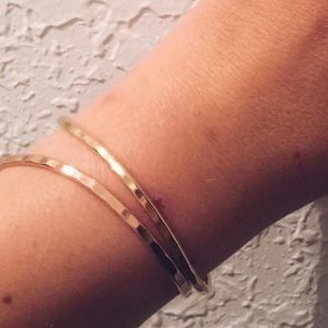 Sterling silver small adjustable cuff bracelet